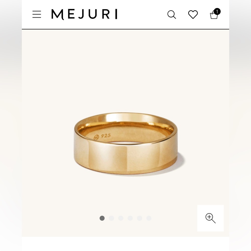 Mejuri Daily Stacker Gold Vermeil Ring - size 5